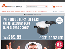 Tablet Screenshot of cookwarebrandsoutlet.com.au